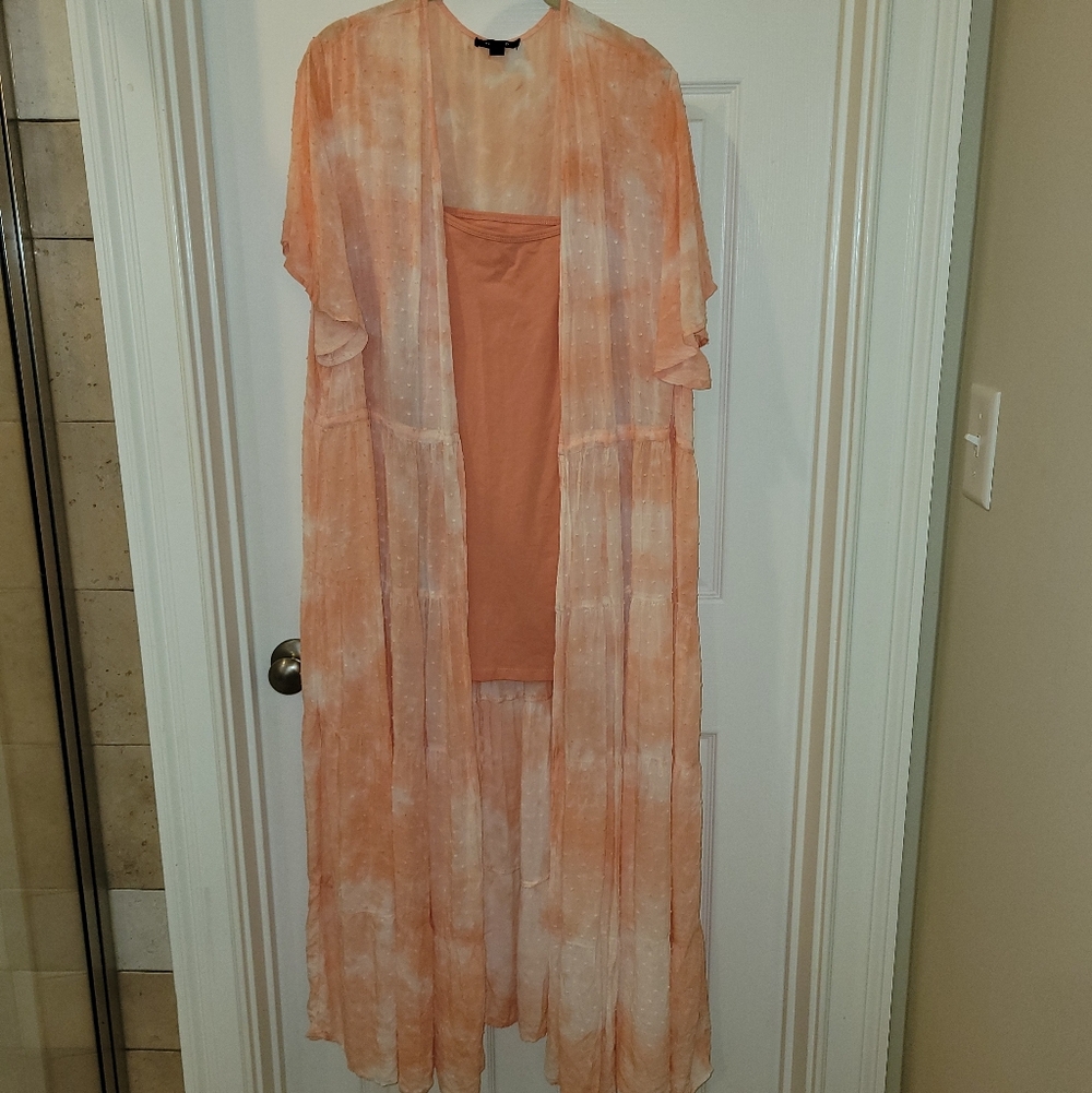 Torrid Peach Blush Women's Tank Top With Matching Kimono
